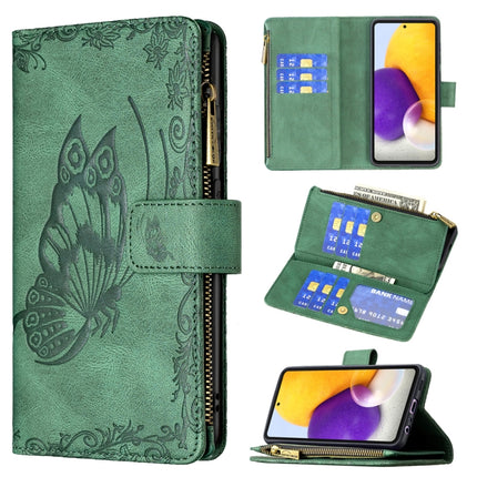 Flying Butterfly Embossing Pattern Zipper Horizontal Flip Leather Case with Holder & Card Slots & Wallet, For Samsung Galaxy A51 4G, For Samsung Galaxy A52 4G / 5G, For Samsung Galaxy A71 4G, For Samsung Galaxy A72 4G / 5G, For Samsung Galaxy S20