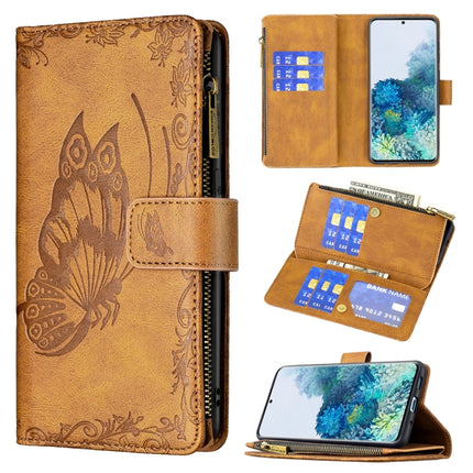 Flying Butterfly Embossing Pattern Zipper Horizontal Flip Leather Case with Holder & Card Slots & Wallet, For Samsung Galaxy S20 Plus, For Samsung Galaxy S20 Ultra, For Samsung Galaxy S21 5G, For Samsung Galaxy S21+ 5G