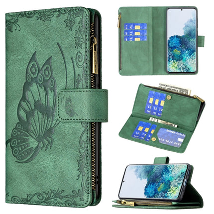 Flying Butterfly Embossing Pattern Zipper Horizontal Flip Leather Case with Holder & Card Slots & Wallet, For Samsung Galaxy S20 Plus, For Samsung Galaxy S20 Ultra, For Samsung Galaxy S21 5G, For Samsung Galaxy S21+ 5G