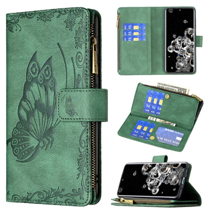 Flying Butterfly Embossing Pattern Zipper Horizontal Flip Leather Case with Holder & Card Slots & Wallet, For Samsung Galaxy S20 Plus, For Samsung Galaxy S20 Ultra, For Samsung Galaxy S21 5G, For Samsung Galaxy S21+ 5G
