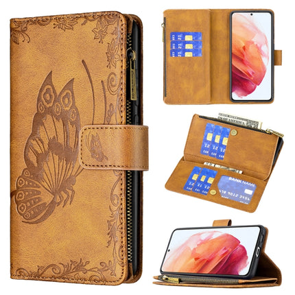 Flying Butterfly Embossing Pattern Zipper Horizontal Flip Leather Case with Holder & Card Slots & Wallet, For Samsung Galaxy S20 Plus, For Samsung Galaxy S20 Ultra, For Samsung Galaxy S21 5G, For Samsung Galaxy S21+ 5G