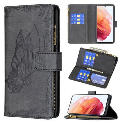 Flying Butterfly Embossing Pattern Zipper Horizontal Flip Leather Case with Holder & Card Slots & Wallet, For Samsung Galaxy S20 Plus, For Samsung Galaxy S20 Ultra, For Samsung Galaxy S21 5G, For Samsung Galaxy S21+ 5G