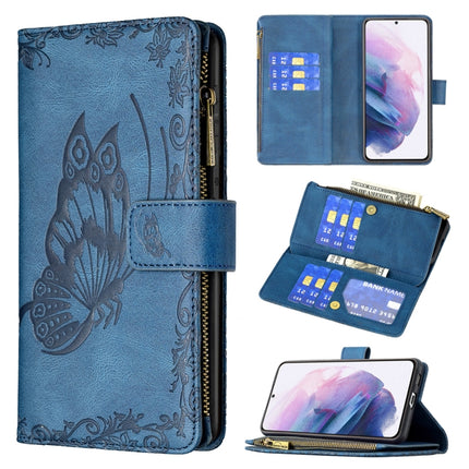Flying Butterfly Embossing Pattern Zipper Horizontal Flip Leather Case with Holder & Card Slots & Wallet, For Samsung Galaxy S20 Plus, For Samsung Galaxy S20 Ultra, For Samsung Galaxy S21 5G, For Samsung Galaxy S21+ 5G