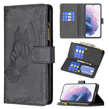 Flying Butterfly Embossing Pattern Zipper Horizontal Flip Leather Case with Holder & Card Slots & Wallet, For Samsung Galaxy S20 Plus, For Samsung Galaxy S20 Ultra, For Samsung Galaxy S21 5G, For Samsung Galaxy S21+ 5G