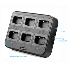 RETEVIS RTC777 Six-Way Walkie Talkie Charger for Retevis H777,, RTC777 UK Plug, RTC777 AU Plug, RTC777 US Plug, RTC777 EU Plug