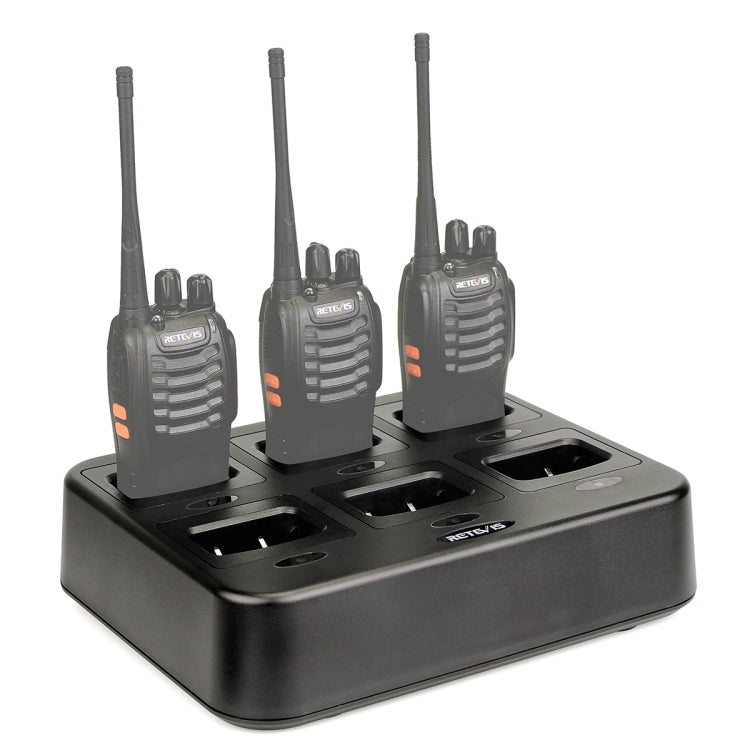 RETEVIS RTC777 Six-Way Walkie Talkie Charger for Retevis H777,, RTC777 UK Plug, RTC777 AU Plug, RTC777 US Plug, RTC777 EU Plug