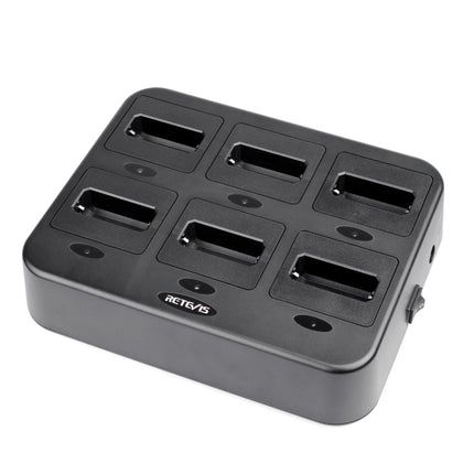 RETEVIS RTC22 Multi-function Six-Way Walkie Talkie Charger for Retevis RT22,, RTC22 EU Plug, RTC22 US Plug