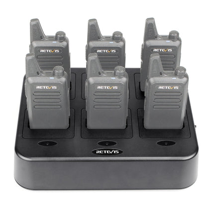 RETEVIS RTC22 Multi-function Six-Way Walkie Talkie Charger for Retevis RT22,, RTC22 EU Plug, RTC22 US Plug