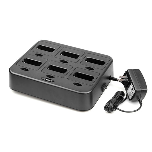 RETEVIS RTC22 Multi-function Six-Way Walkie Talkie Charger for Retevis RT22,, RTC22 US Plug, RTC22 EU Plug