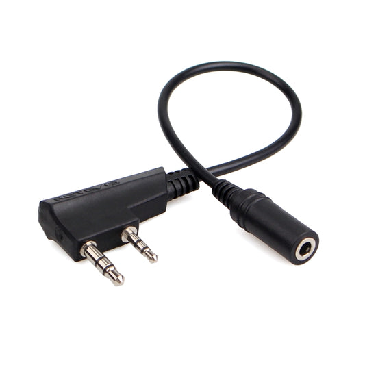 RETEVIS TCK01 Cable de transferencia de audio para auriculares Kenwood de 2 pines a 3,5 mm hembra para teléfono móvil RT21/RT22/RT24/RT7/RT27/H777, TCK01