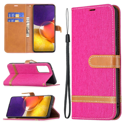 Color Matching Denim Texture Horizontal Flip Leather Case with Holder & Card Slots & Wallet & Lanyard, For Samsung Galaxy A22 5G, For Samsung Galaxy A82 5G