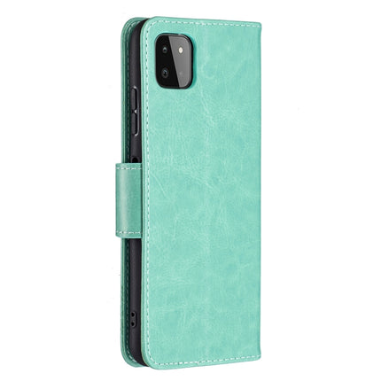 Embossing Two Butterflies Pattern Horizontal Flip PU Leather Case with Holder & Card Slot & Wallet & Lanyard, For Samsung Galaxy A22 5G, For Samsung Galaxy A82 5G