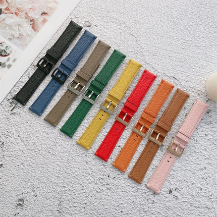 Sewing Litchi Texture Leather Replacement Strap Watchband, For Samsung Galaxy Watch 3 41mm, For Samsung Galaxy Watch 3 45mm