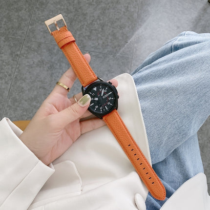 Sewing Litchi Texture Leather Replacement Strap Watchband, For Samsung Galaxy Watch Active2 40mm, For Samsung Galaxy Watch Active2 44mm