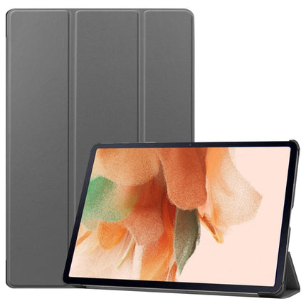 Custer Texture Horizontal Flip Leather Case with Three-folding Holder & Sleep / Wake-up Function, For Samsung Galaxy Tab S7 Lite T730 / T735