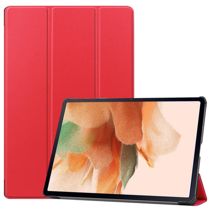 Custer Texture Horizontal Flip Leather Case with Three-folding Holder & Sleep / Wake-up Function, For Samsung Galaxy Tab S7 Lite T730 / T735