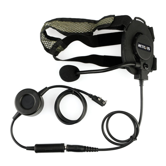 RETEVIS EH060K 2 Pin PPT Waterproof Tactical Military Headphone Microphone, EH060K