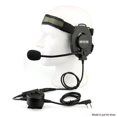 RETEVIS EH060K 2 Pin PPT Waterproof Tactical Military Headphone Microphone, EH060K