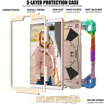 Contrast Color Robot Shockproof Silicon + PC Protective Case with Holder & Shoulder Strap, For Samsung Galaxy Tab A7 Lite T220 / T225