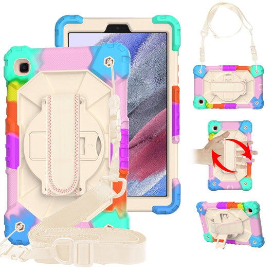 Contrast Color Robot Shockproof Silicon + PC Protective Case with Holder & Shoulder Strap, For Samsung Galaxy Tab A7 Lite T220 / T225