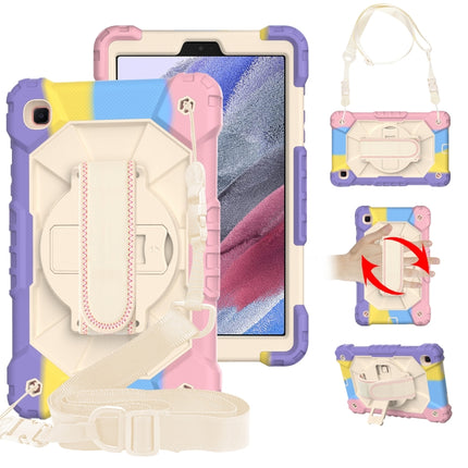 Contrast Color Robot Shockproof Silicon + PC Protective Case with Holder & Shoulder Strap, For Samsung Galaxy Tab A7 Lite T220 / T225