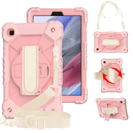 Contrast Color Robot Shockproof Silicon + PC Protective Case with Holder & Shoulder Strap, For Samsung Galaxy Tab A7 Lite T220 / T225