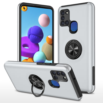 PC + TPU Shockproof Magnetic Protective Case with Invisible Ring Holder, For Samsung Galaxy A21s, For Samsung Galaxy A01 Core