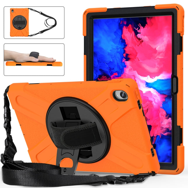 Shockproof Colorful Silicone + PC Protective Case with Holder & Hand Strap & Shoulder Strap, For Lenovo Tab P11 TB-J606F, For Lenovo Tab M10 Plus TB-X606F, For Amazon Kindle Fire HD10 2019, For Amazon Kindle Fire HD10 2019 / 2018 / 2017