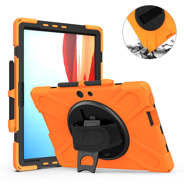 Shockproof Colorful Silicone + PC Protective Case with Holder & Hand Strap & Shoulder Strap, For Microsoft Surface Pro X / Pro X 2021