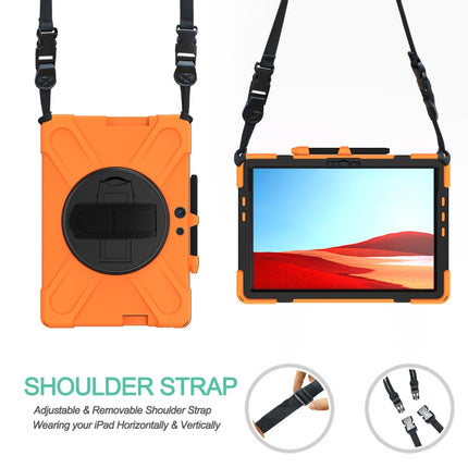 Shockproof Colorful Silicone + PC Protective Case with Holder & Hand Strap & Shoulder Strap, For Microsoft Surface Pro X / Pro X 2021