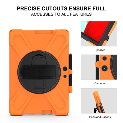Shockproof Colorful Silicone + PC Protective Case with Holder & Hand Strap & Shoulder Strap, For Microsoft Surface Pro X / Pro X 2021