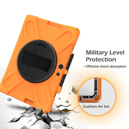 Shockproof Colorful Silicone + PC Protective Case with Holder & Hand Strap & Shoulder Strap, For Microsoft Surface Pro X / Pro X 2021