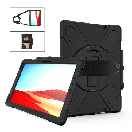 Shockproof Colorful Silicone + PC Protective Case with Holder & Hand Strap & Shoulder Strap, For Microsoft Surface Pro X / Pro X 2021