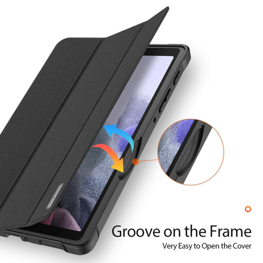 DUX DUCIS Domo Series Horizontal Flip Magnetic PU Leather Case with Three-folding Holder, For Samsung Galaxy Tab A7 Lite