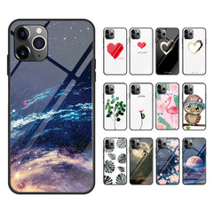 Colorful Painted Glass Case, For iPhone 11, For iPhone 11 Pro