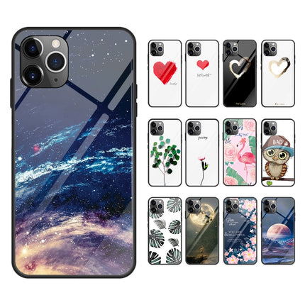 Colorful Painted Glass Case, For iPhone 11 Pro