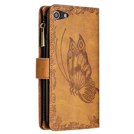 Flying Butterfly Embossing Pattern Zipper Horizontal Flip Leather Case with Holder & Card Slots & Wallet, For iPhone 8 / 7, For iPhone 8 Plus / 7 Plus, For iPhone XS / X, For iPhone XR