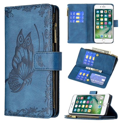 Flying Butterfly Embossing Pattern Zipper Horizontal Flip Leather Case with Holder & Card Slots & Wallet, For iPhone 8 / 7, For iPhone 8 Plus / 7 Plus, For iPhone XS / X, For iPhone XR