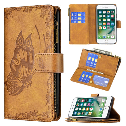 Flying Butterfly Embossing Pattern Zipper Horizontal Flip Leather Case with Holder & Card Slots & Wallet, For iPhone 8 / 7, For iPhone 8 Plus / 7 Plus, For iPhone XS / X, For iPhone XR