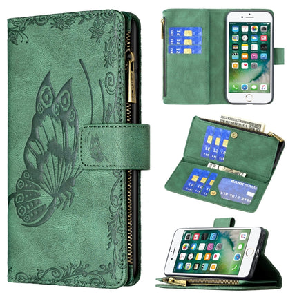 Flying Butterfly Embossing Pattern Zipper Horizontal Flip Leather Case with Holder & Card Slots & Wallet, For iPhone 8 / 7, For iPhone 8 Plus / 7 Plus, For iPhone XS / X, For iPhone XR