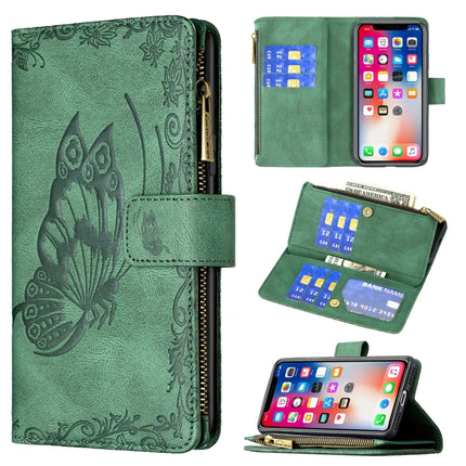 Flying Butterfly Embossing Pattern Zipper Horizontal Flip Leather Case with Holder & Card Slots & Wallet, For iPhone 8 / 7, For iPhone 8 Plus / 7 Plus, For iPhone XS / X, For iPhone XR