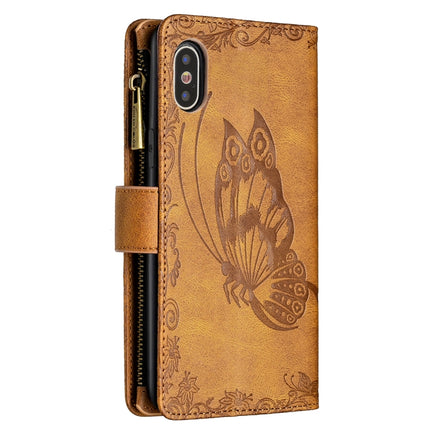 Flying Butterfly Embossing Pattern Zipper Horizontal Flip Leather Case with Holder & Card Slots & Wallet, For iPhone XS Max, For iPhone 11, For iPhone 11 Pro, For iPhone 11 Pro Max