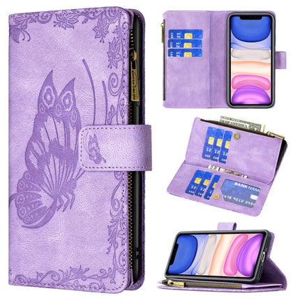 Flying Butterfly Embossing Pattern Zipper Horizontal Flip Leather Case with Holder & Card Slots & Wallet, For iPhone XS Max, For iPhone 11, For iPhone 11 Pro, For iPhone 11 Pro Max
