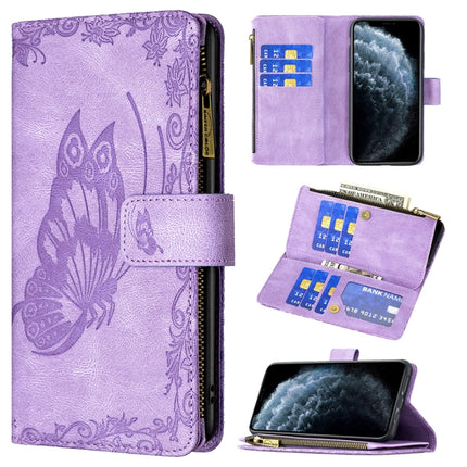 Flying Butterfly Embossing Pattern Zipper Horizontal Flip Leather Case with Holder & Card Slots & Wallet, For iPhone XS Max, For iPhone 11, For iPhone 11 Pro, For iPhone 11 Pro Max