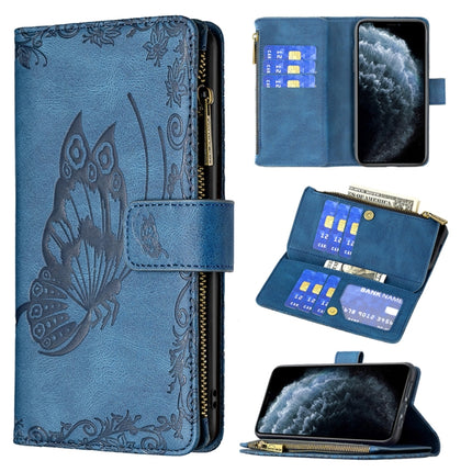 Flying Butterfly Embossing Pattern Zipper Horizontal Flip Leather Case with Holder & Card Slots & Wallet, For iPhone XS Max, For iPhone 11, For iPhone 11 Pro, For iPhone 11 Pro Max