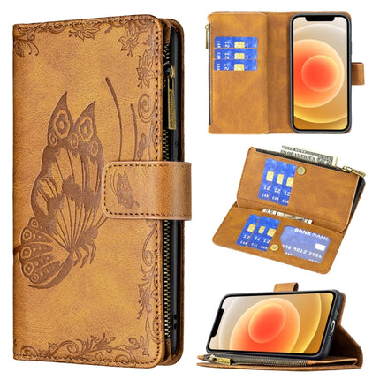 Flying Butterfly Embossing Pattern Zipper Horizontal Flip Leather Case with Holder & Card Slots & Wallet, For iPhone 12 mini, For iPhone 12, For iPhone 12 Pro, For iPhone 12 Pro Max
