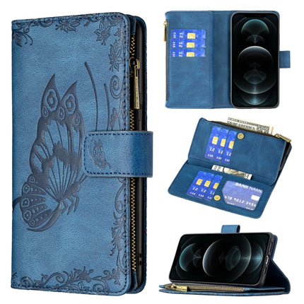 Flying Butterfly Embossing Pattern Zipper Horizontal Flip Leather Case with Holder & Card Slots & Wallet, For iPhone 12 mini, For iPhone 12, For iPhone 12 Pro, For iPhone 12 Pro Max