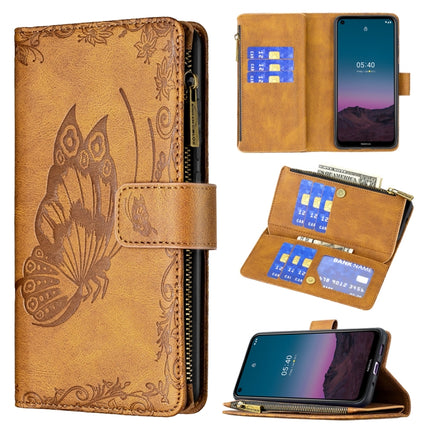 Flying Butterfly Embossing Pattern Zipper Horizontal Flip Leather Case with Holder & Card Slots & Wallet, For Nokia 1.4, For Nokia 3.4