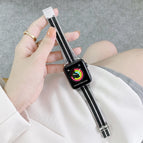 For Apple Watch Series 7  41mm / & 6 & SE & 5 & 4 40mm / Silver Black