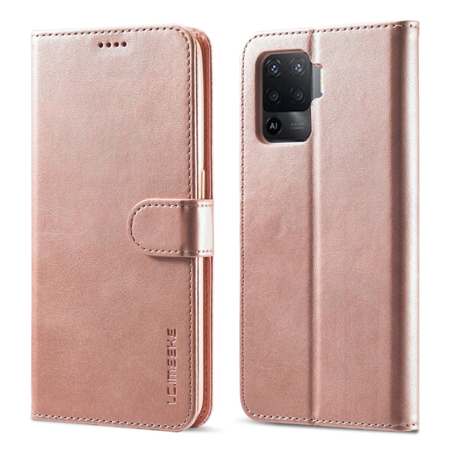 LC.IMEEKE Calf Texture Horizontal Flip Leather Case, with Holder & Card Slots & Wallet, For OPPO F19 Pro/A94 4G/Reno 5F